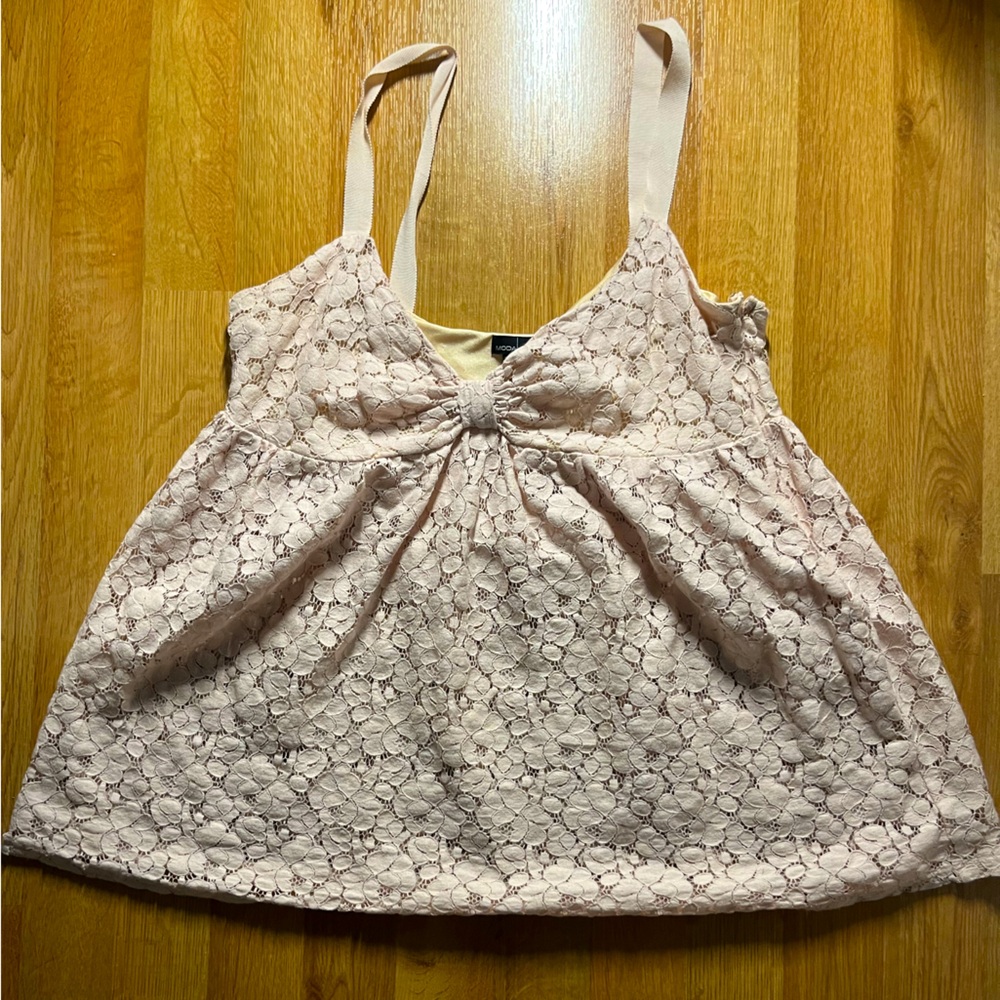 Light Pink/ Cream Floral Tanktop🌸